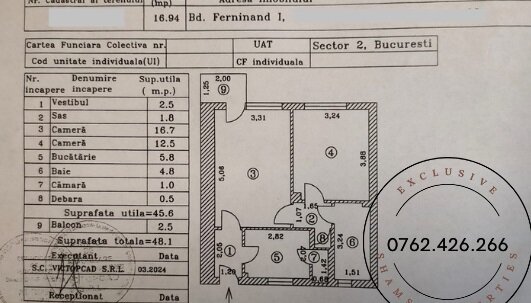 Ferdinand I, Parcul Ozon, Gara de Est, etaj 1, comision 0